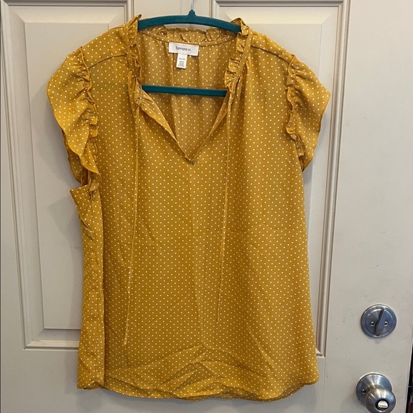 Mustard Polka Dot Blouse - Picture 1 of 4